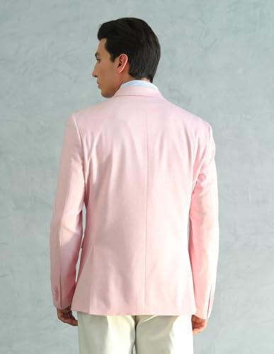 Image of Arrow MenSlim fit Polyester Solid Single-breastedNotch Lapel Collar Blazer