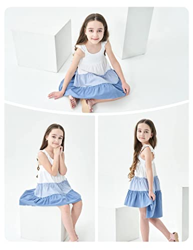 Hipea Toddler Baby Girl Casual Dress Ruffle Halter Sleeveless Dress Summer Beach Dresses Orange 3-4T #TOP1