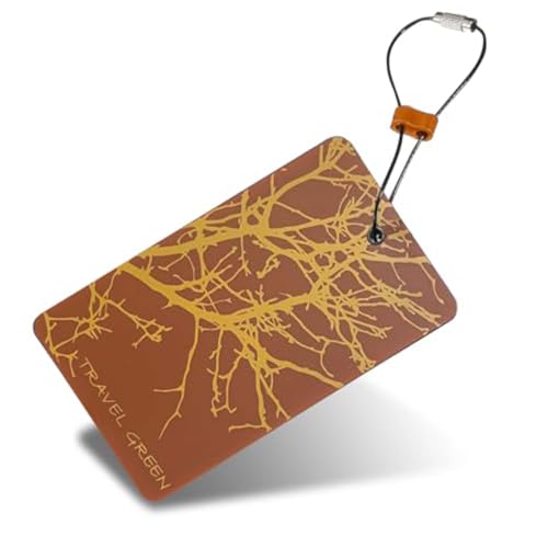 Lewis N. Clark Travel Luggage Tag and Suitcase Identifiers for Women and Men, Carry on, Backpack and More, Orange Branches, Single