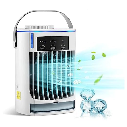 Refrigerador De Ar, Ar Condicionados PortáTeis | 3 Velocidades De Vento Ventilador PortáTil, Crie sua zona de resfriamento pessoal para pequeno escritorio em casa silencioso