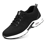 [page_title]-JIEFU Turnschuhe Sicherheitsschuhe Fitness Trekking Laufschuhe Straßenlaufschuhe Arbeitsschuhe Sportschuhe Air Herren Damen,Weiß,37EU
