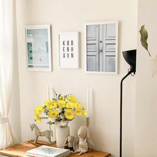 Image of 5Pcs Poppy Flowers Artificial Poppy for Home Decor(Yellow)