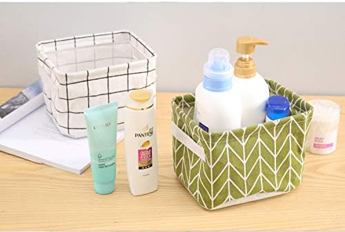 Miniatura 2 de Fabic - Cesta de almacenamiento para bebé, cesta de dormitorio universitario para maquillaje, libro de 7.9 x 6.3 x 5.5 pulgadas, paquete de 4