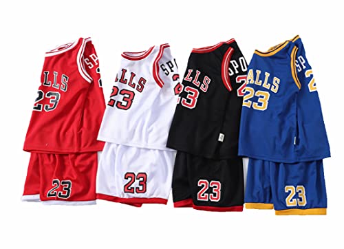 Image of Toddler Kids Sports Shorts Set Baby Boys Girls Jerseys 2 Piece Basketball Tank Top Mesh Shorts Set