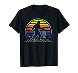 Vaporwave Bigfoot Disc Golf Sasquatch Frisbees Golfer Gift T-Shirt