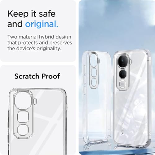 Image of Jkobi Back Cover for Vivo Y400 Pro (Silicone Clear Shockproof Case with Camera Protection and Dust Plugs | Transparent)