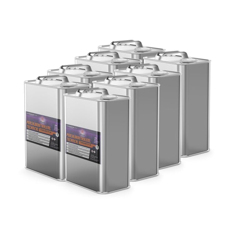 Alliance Chemical Perchloroethylene (PCE, PERC) - 8 Quart Cans - Bulk Pack for Commercial Cleaning, Parts Degreasing