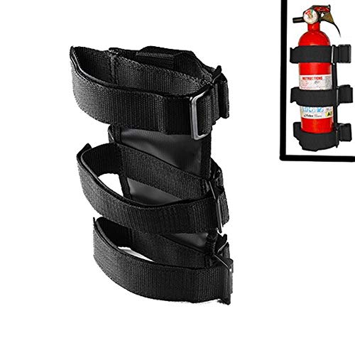 Xprite Black Roll Bar 3LB Fire Extinguisher Holder Mounting Adjustable for Jeep Wrangler YJ TJ JK LJ CJ Trophy Truck - 1 Pc