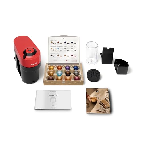 Krups Nespresso VERTUO Pop XN9205 - Cafetera de cápsulas, máquina de café expreso, 4 tamaños tazas, tecnología Centrifusion, 35 % plástico reciclado, Color Rojo - imagen 10