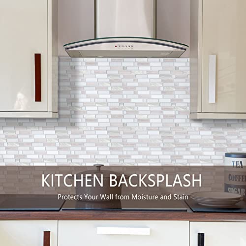 Vamos Tile 12" X 12" Peel And Stick Self Adhesive Kitchen Backsplash, Stick On Tile Backsplash For Kitchen & Bathroom (Wood Grain Pink) #TOP1