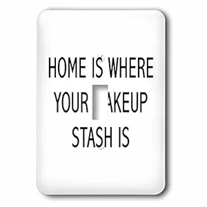 3dRose LSP_232955_1 Home is Where Your Makeup Stash is Toggle Switch, Multicolor