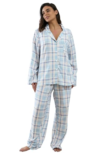 Image of YiNi LuLu Womens Pajamas Set 2 Piece Long Sleeve Sleepwear Button Down Pjs Lounge Set Nightwear with Pockets