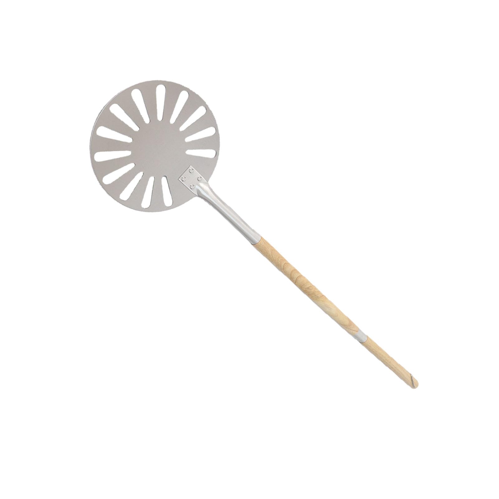 Pizzawender, Edelstahl-Pizzawender mit Perforiertem Spatel, 23 Cm, 9,1 Zoll, Abnehmbarer 79 Cm, 120 Griff für das Backen Im Pizzaofen Im Freien