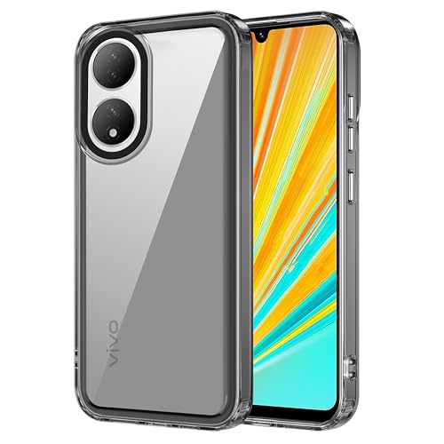 Image of Zapcase Back Case Cover for VIVO Y100A 5G | Compatible for VIVO Y100A 5G Back Cover | Case Cover with Camera Protection | (TPU + PC | Translucent Black)