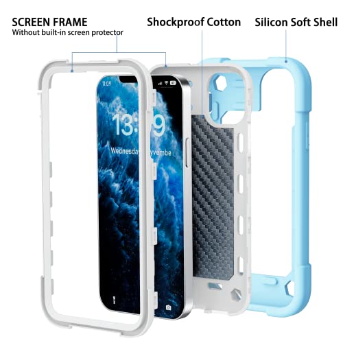 Image of MARKILL Compatible with iPhone with Built-in 360Rotating Ring Stand, Military Grade Drop Protection Full Body Rugged Heavy Duty Case Durable Cover (Ice Blue, iPhone 11 6.1 inch)