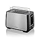 Cloer 3569 King-Size-Toaster für 2 XXL Scheiben, Check-Funktion, Edelstahlgehäuse, 1000 Watt, schwarz Kunststoff