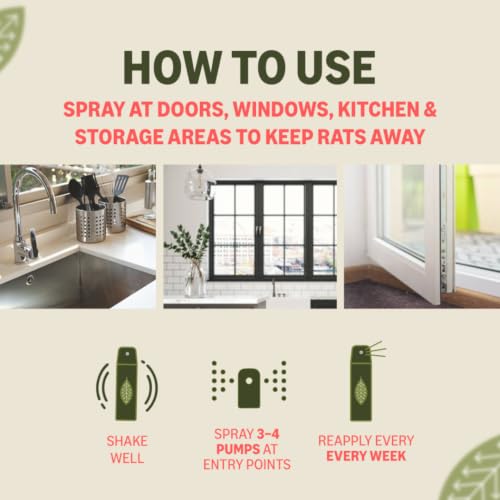Image of Tru Nature Herbal Rat Repellent Spray - 200 ml for Home | Non-Toxic | Plant Based | 100% Chemical Free | No Kill Only Repel