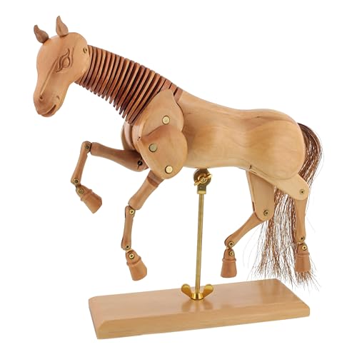 U.S. Art Supply Wooden 12' Horse Artist Drawing Manikin Articulated Mannequin