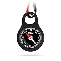 Troika Kompass Wegweiser - COS10/BK - Schlüsselhalter mit Kompass und Karabiner - schwarz - PVC/Acryl/Silikon - Aluminium - das Original
