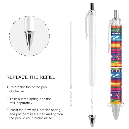 Bolígrafos retráctiles de tinta azul y escritura fluida con diseño mexicano 4