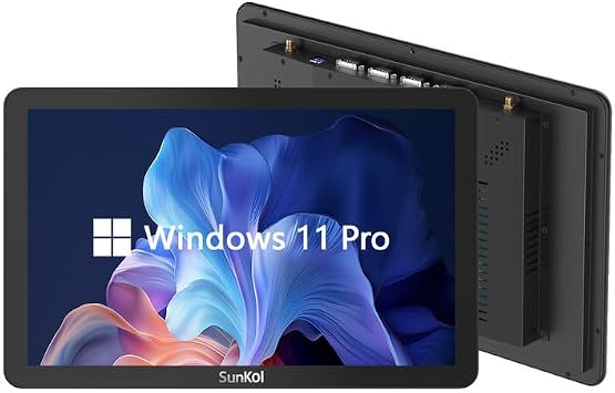 21.5 inch Embedded Industrial Panel PC,Capacitive 1920 * 1080 Touch Screen,VESA Bracket,Windows 11 Computer for Automation,2xLAN,4xUSB,2xRS485,4xRS232I3-1215U,16GB-DDR4 RAM 256GB SSD