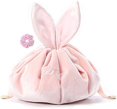 Lazy Makeup Bag,Fumxin 2 PCS Lazy Drawstring Make up Bag Waterproof Portable Large Travel Toiletry Bag Pouch Lazy Quick Drawstring Make up Bag Pouch Storage Organiser for Women Girls