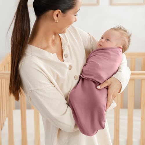 Comfy Cubs Easy Swaddle Blanket, 3 Pk Small - Blush Mauve Mulberry