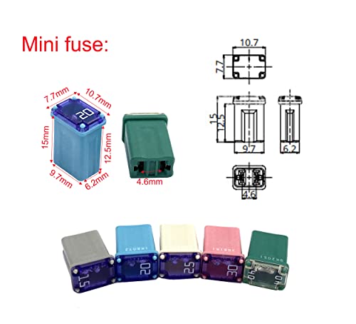 Fusibles de voiture en boîte : lot de 30 pièces mini et standard pour auto et camion