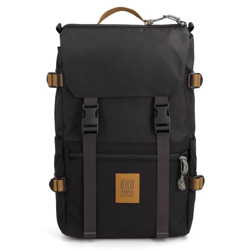 Topo Designs Rover Pack Classic Backpack, 1000D Nylon (Black/Neutral)