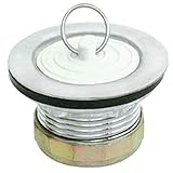 EZ-FLO Stainless Steel Laundry Tray Plug with Rubber Stopper Strainer, Heavy-Duty Sink Stopper for Bathtub or Bathroom, 30041