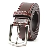 [Arnold Palmer] [アーノルドパーマー] ベルト メンズ 牛革 レザー 革 カジュアル ピン バックル 角型ピン ブランド ロゴ 刻印 35mm 110cm ダークブラウン F