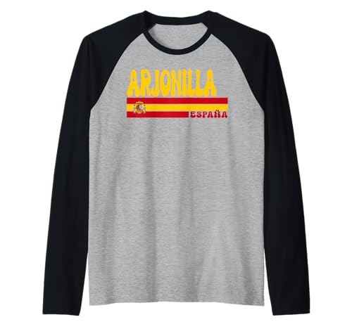 ARJONILLA Ciudad España Vintage Estética Vacaciones de Verano Camiseta Manga Raglan