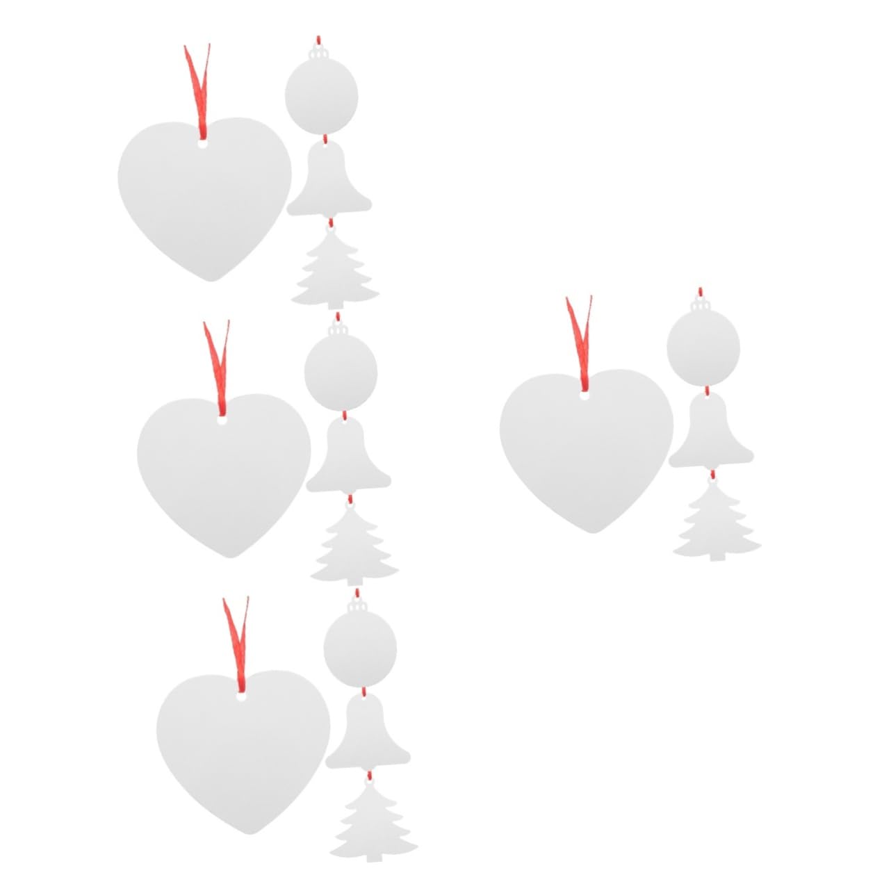 Zerodeko 4 Juegos Adorno De Sublimación De Aluminio Puerta Adornos para Arboles De Navidad Ganchos De Navidad Decoraciones Calcomanías Decoración Adornos Navideños Rellenables 4 Piezas X 4