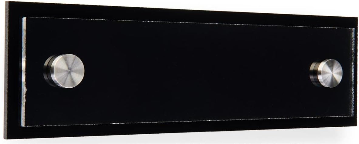 8 x 2 Office Door Name Plate (Black)