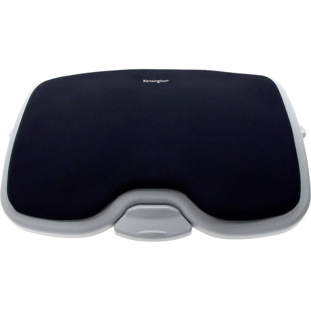 Kensington SoleMate Comfort Fußstütze für unter den Schreibtisch, Memory-Schaumstoff und SmartFit Ergonomic System, 6-stufige Neigungsverstellung, für Büro und zu Hause, Grau/Schwarz, 56153