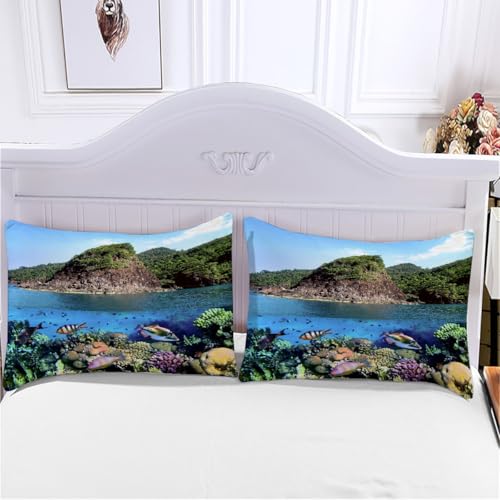 Housse de Couette Réversible avec Fermeture Éclair Microfibre 240x260 - 8