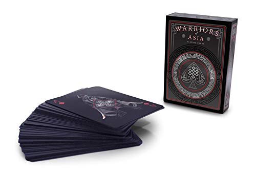 Gent Supply Warriors Of Asia Waterproof Playing Cards Black Pvc Edition Deck #TOP2