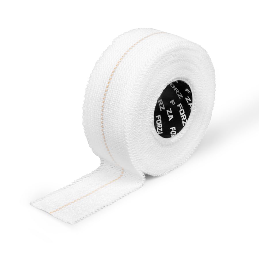 FORZA Nastro adesivo antistrappo, 100% cotone, resistente all'acqua e al sudore, senza lattice, per supporto articolare, stabilità e prevenzione degli infortuni