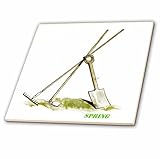 3dRose Tools 4 Spring Gardening 4 Inch Ceramic Tile