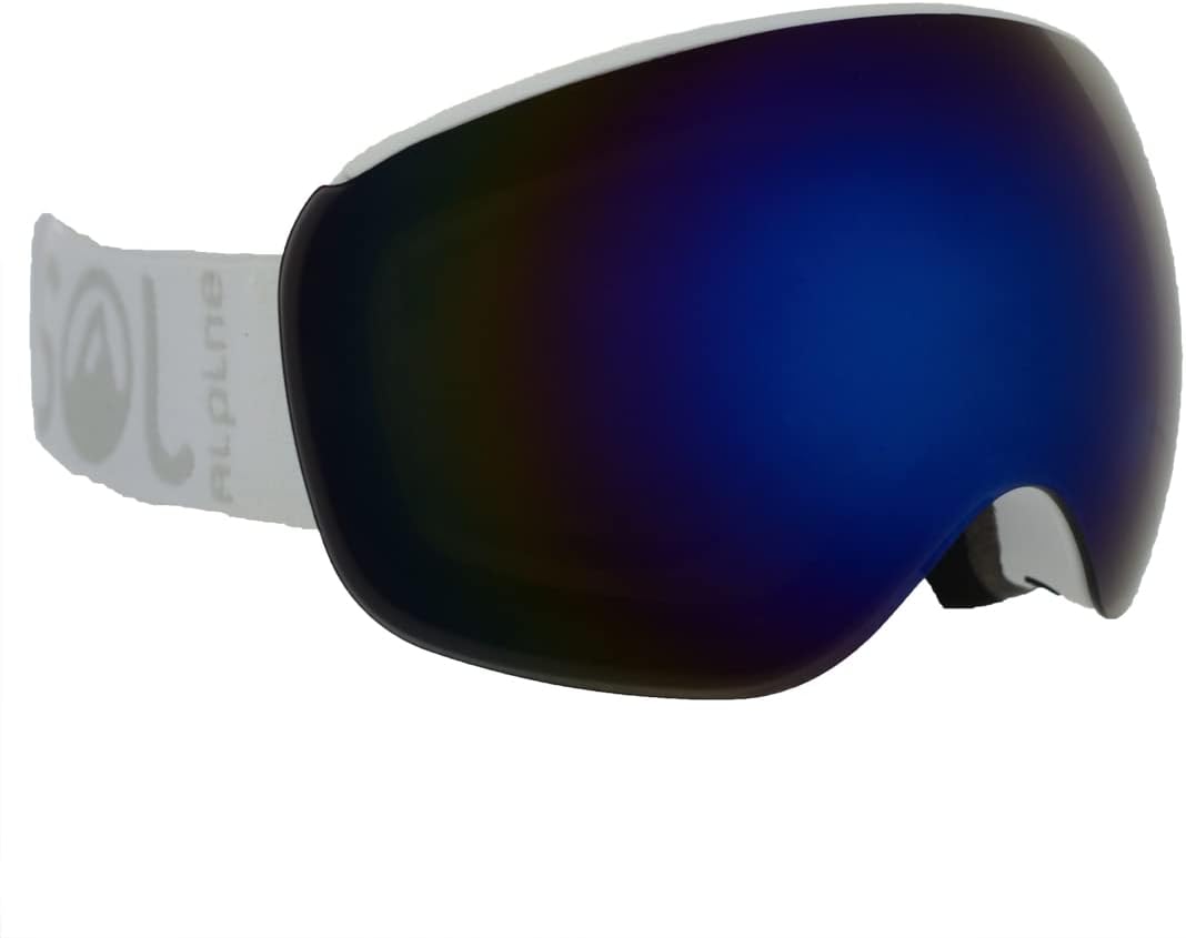 Alpinist Ski & Snowboard Goggles w/TWO Fast Changing Magnetic Lenses (small-medium fit)