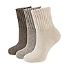 CLOSEMATE 3 Pares Calcetines Termicos Mujer Invierno sin Costuras Frio Extremo Calientes de Algodón Grueso Forro Grueso Tonos Marrón