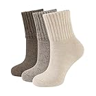 CLOSEMATE 3 Pares Calcetines Termicos Mujer Invierno sin Costuras Frio Extremo Calientes de Algodón Grueso Forro Grueso Tonos Marrón