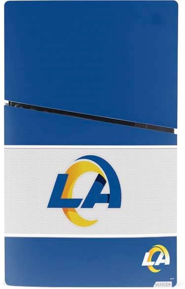 Skinit Decal Gaming Skin Compatible with PS5 Slim Digital Edition Console - Officially Licensed NFL Los Angeles Rams Zone Block Design