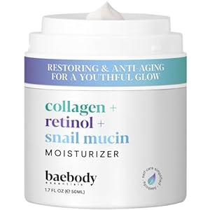 Baebody Collagen Retinol Snail Mucin Face Moisturizer with Hyaluronic Acid, Anti-Aging Face Cream for Fine Lines and Wrinkles, Anti-Wrinkle Cream for Face (1.7 fl oz)