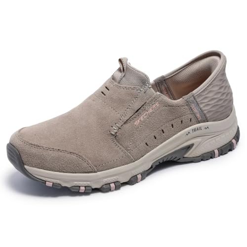 Image of Skechers Women's Hillcrest Sunapee | Suede & mesh upper with twin gore panels, Air-Cooled Memory Foam Insole, Heel Pillow holds your foot secure
