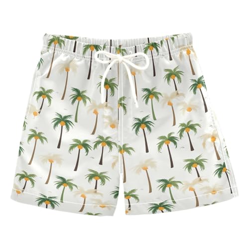 senya Coconut Tree 1 Boys Swim Trunks Toddler Shorts Swimwear Boardshorts