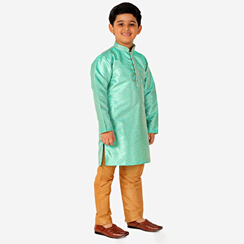 Image of Pro-Ethic Style Developer Kurta Pajama For Kids Boys | Silk | Traditional Dress (S-202)