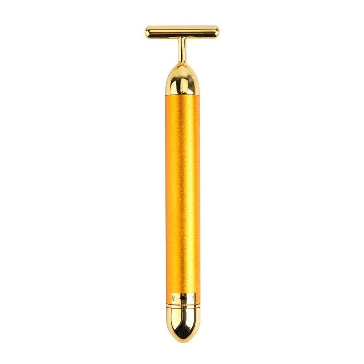 Facial Massage 24K Gold Beauty Bar Electric Face Massager – Vibrating T-Shaped Anti-Wrinkle Roller for Skin Care (Waterproof, Gold)-image-28