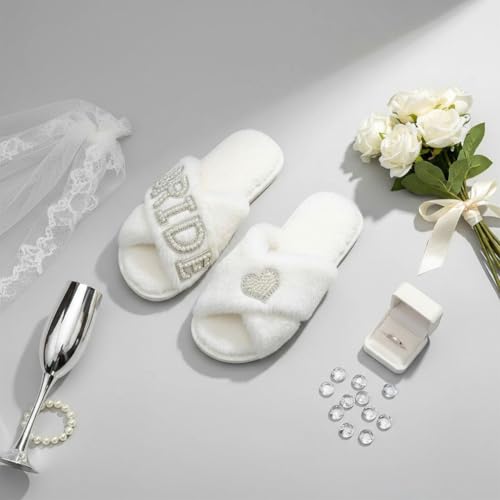 Paire de pantoufles initiales de mariée pour soulager les pieds - 8