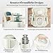 Hybodies Bedside Commode, Portable Toilet for Adults, Commode Chair for Toilet with Arms, Height Adjustable, 2 Toilets and Induction Night Light, Potty Chair for Elderly and Disabled